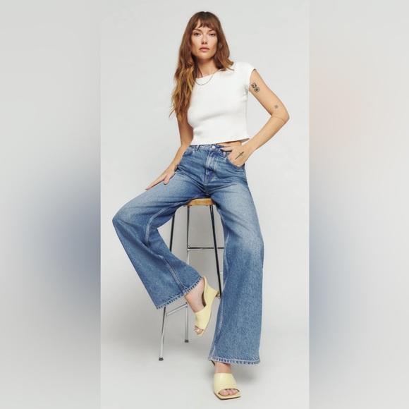 Reformation Cary High Rise Slouchy wide leg jean - Picture 2 of 14